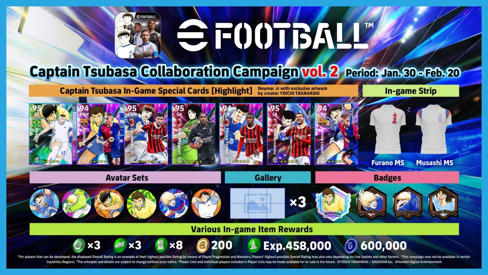 eFootball™ x Captain Tsubasa Collaboration Volume 2 เริ่มแล้ววันนี้! 2 eFootball™ x Captain Tsubasa Collaboration Volume 2 เริ่มแล้ววันนี้!
