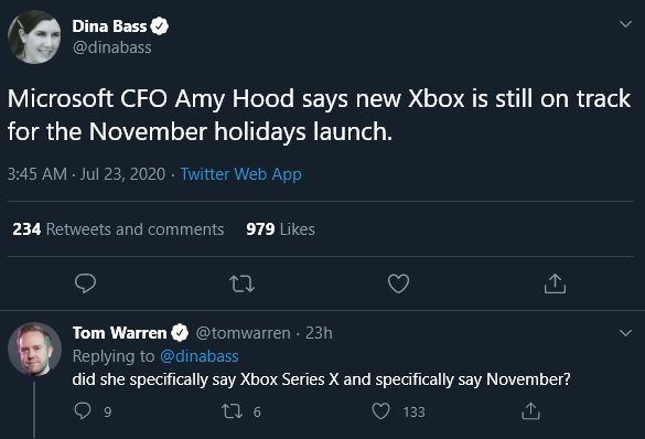Xbox Series X อาจมีกำหนดวางขายในเดือนพฤศจิกายนนี้ 2 Xbox Series X อาจมีกำหนดวางขายในเดือนพฤศจิกายนนี้