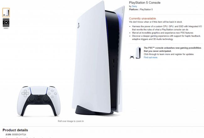 พบ PlayStation 5 ถูกเพิ่มบนเว็บไซต์ Amazon อีกครั้ง