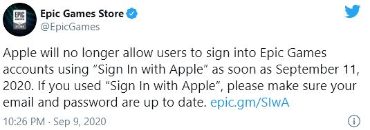 Apple ระงับสิทธิ์การเข้าถึงบัญชี Epic Games ผ่านช่องทางของตัวเอง 2 Apple ระงับสิทธิ์การเข้าถึงบัญชี Epic Games ผ่านช่องทางของตัวเอง
