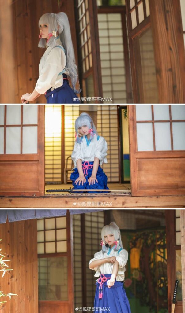 คอสเพลย์ Ayaka ในชุดฝึกฝนดาบ Keikogi 6 คอสเพลย์ Ayaka ในชุดฝึกฝนดาบ Keikogi