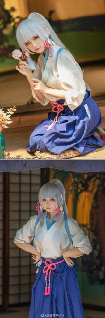 คอสเพลย์ Ayaka ในชุดฝึกฝนดาบ Keikogi 3 คอสเพลย์ Ayaka ในชุดฝึกฝนดาบ Keikogi