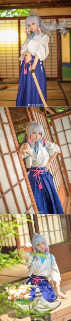 คอสเพลย์ Ayaka ในชุดฝึกฝนดาบ Keikogi 2 คอสเพลย์ Ayaka ในชุดฝึกฝนดาบ Keikogi