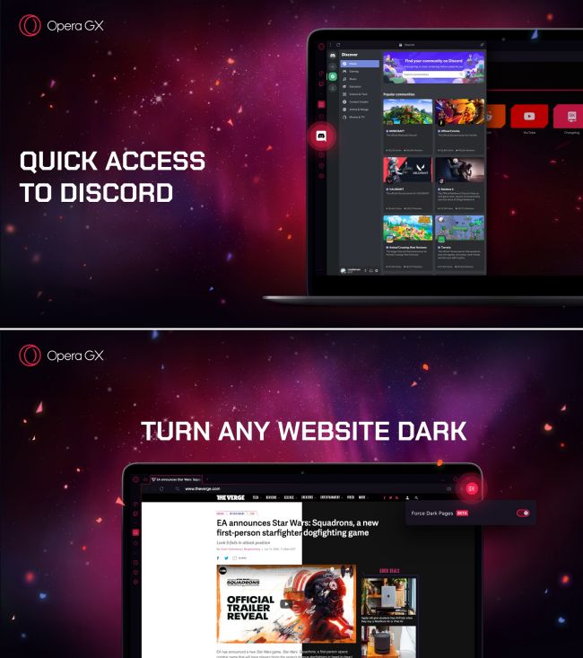 Opera GX อัปเดตใหม่เพิ่มฟีเจอร์สำหรับเกมเมอร์ 2 Opera GX อัปเดตใหม่เพิ่มฟีเจอร์สำหรับเกมเมอร์
