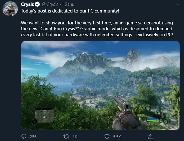 Crysis Remastered จะมาพร้อมกับโหมดรีดประสิทธิภาพตัวเครื่อง 2 Crysis Remastered จะมาพร้อมกับโหมดรีดประสิทธิภาพตัวเครื่อง