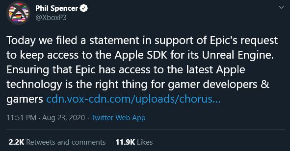 Microsoft หนุนหลัง Epic Games เพื่อสู้คดีกับทาง Apple 2 Microsoft หนุนหลัง Epic Games เพื่อสู้คดีกับทาง Apple
