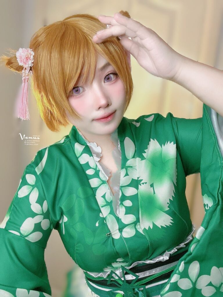 วีนัสแปลงโฉมเป็น Hanayo จาก Love Live! สวยสดใสสไตล์ไอดอล 5 Hanayo Love Live! Cosplay by Venus