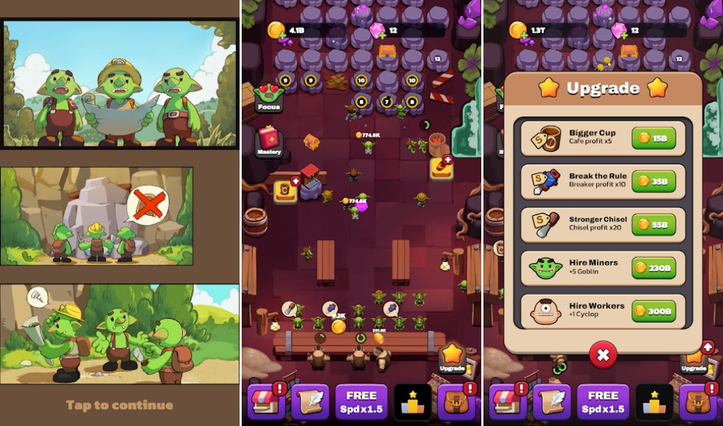Idle Mine: Cyclops & Goblins เปิดให้บริการบนสโตร์ไทย 4 Idle Mine: Cyclops & Goblins