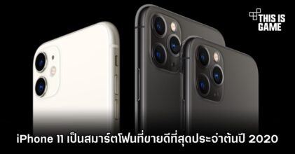 iPhone 11 เป็นสมาร์ตโฟนที่ขายดีที่สุดประจำต้นปี 2020