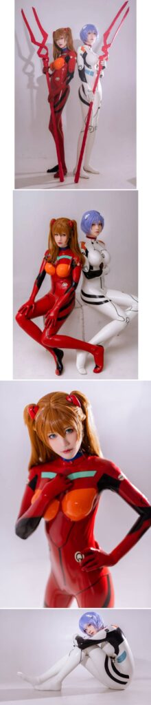 สาวจับคู่แปลงโฉมเป็น Rei และ Asuka จาก Evangelion 2 สาวจับคู่แปลงโฉมเป็น Rei และ Asuka จาก Evangelion