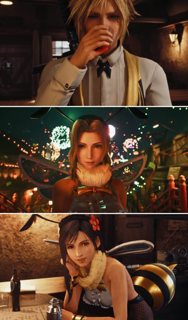 ถึงเวลา 3 สหายจาก FFVIIR ใส่ชุดผึ้งออกชนชินระ 2 ถึงเวลา 3 สหายจาก FFVIIR ใส่ชุดผึ้งออกชนชินระ