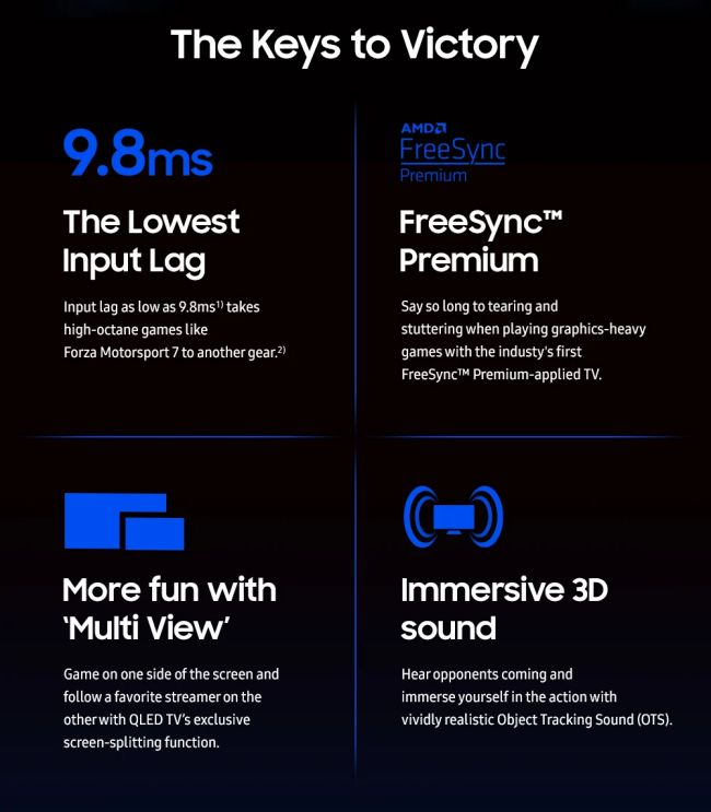 Samsung เผยจอ QLED เหมาะที่สุดสำหรับการเล่นเกม