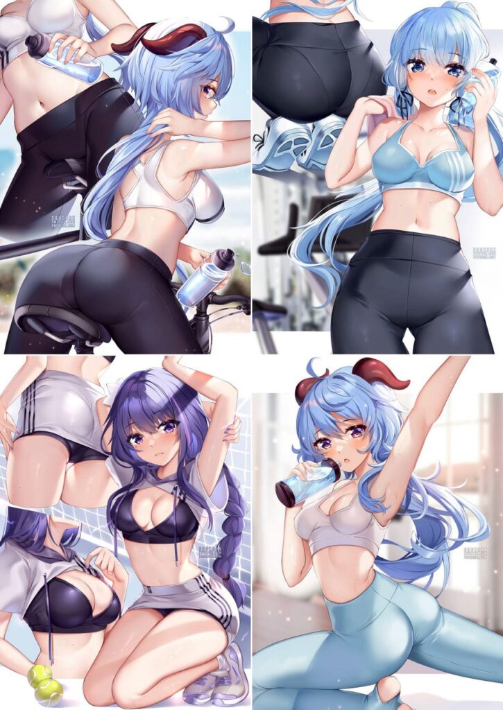 แฟนอาร์ตสาว ๆ Genshin Impact เข้ายิมฟิตหุ่น