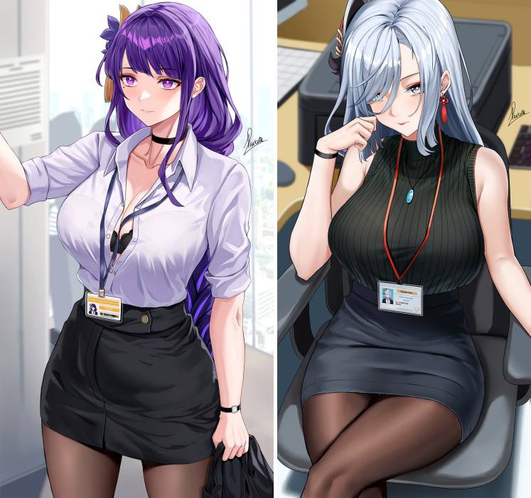 เมื่อเหล่าสาว ๆ จาก Genshin Impact มาทำงานในออฟฟิศ 3 เมื่อเหล่าสาว ๆ จาก Genshin Impact มาทำงานในออฟฟิศ