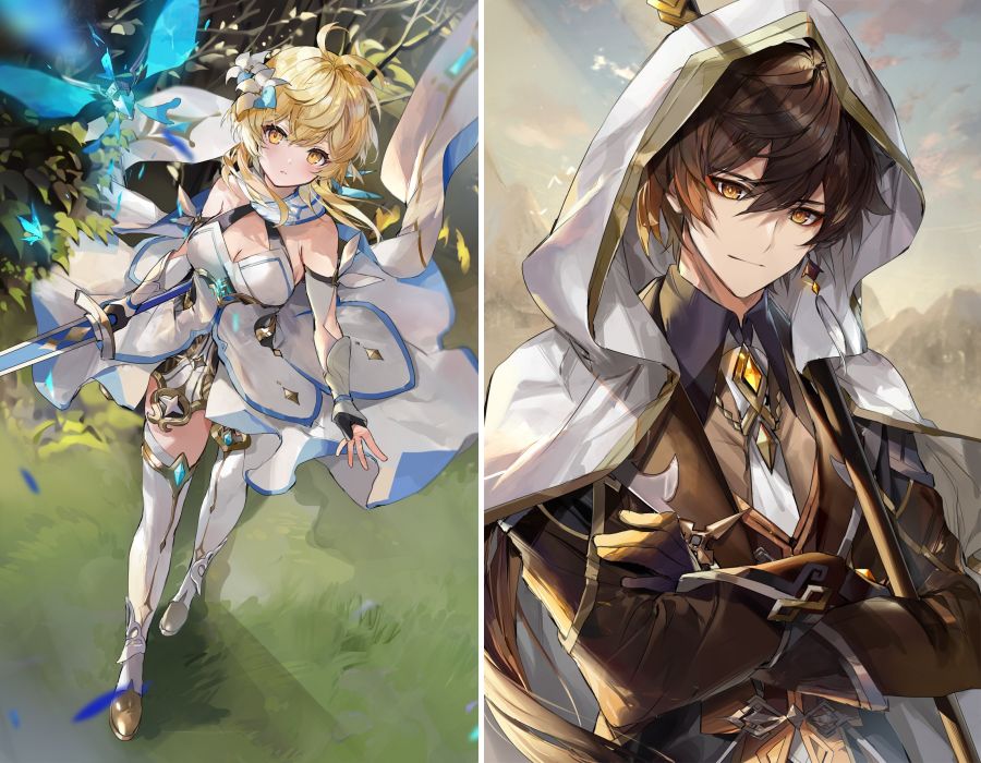 เมื่อตัวละคร Genshin Impact ถูกวาดในลายเส้น ‘หน้าปกนิยาย’ 3 เมื่อตัวละคร Genshin Impact ถูกวาดในลายเส้น ‘หน้าปกนิยาย’