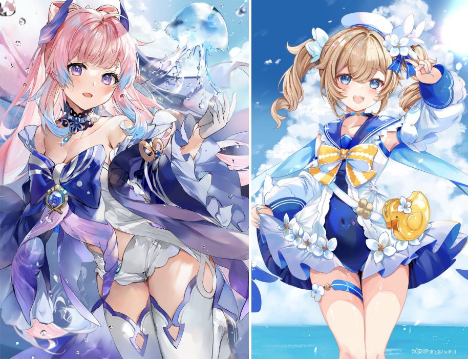 เมื่อตัวละคร Genshin Impact ถูกวาดในลายเส้น ‘หน้าปกนิยาย’ 6 เมื่อตัวละคร Genshin Impact ถูกวาดในลายเส้น ‘หน้าปกนิยาย’