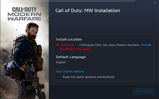 แฟนเกมบ่น Call of Duty: Modern Warfare ต้องใช้พื้นที่กว่า 200GB ในการติดตั้ง 2 แฟนเกมบ่น Call of Duty: Modern Warfare ต้องใช้พื้นที่กว่า 200GB ในการติดตั้ง