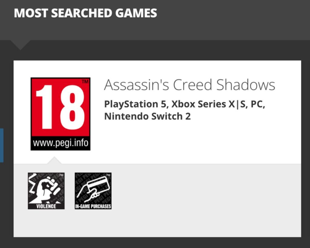มาด้วย! Assassin’s Creed Shadows โผล่จัดเรตติ้งเวอร์ชัน Switch 2 แล้ว 2 Assassin’s Creed Shadows