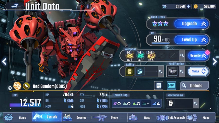 SD Gundam G Generation ETERNAL Red Gundam Value