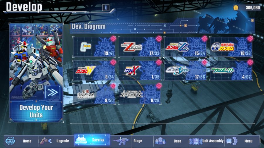 ระบบการ Develop หุ่นที่ผู้เล่นควรใช้ใน SD Gundam G Generation ETERNAL 2 SD Gundam G Generation ETERNAL Develop Tips