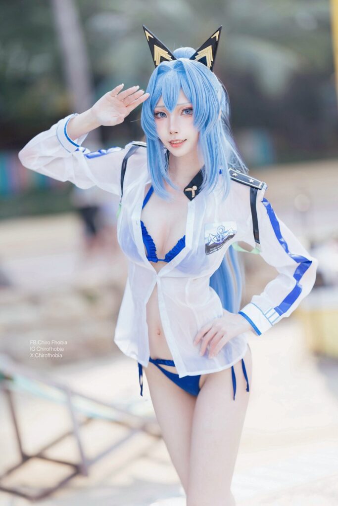 คอสเพลย์ Helm จาก NIKKE ในลุคบิกินี่สุดแซ่บ 4 Helm NIKKE Cosplay by Chiro