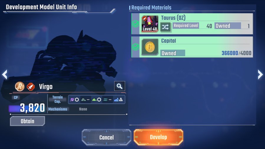 ระบบการ Develop หุ่นที่ผู้เล่นควรใช้ใน SD Gundam G Generation ETERNAL 6 SD Gundam G Generation ETERNAL Develop Tips