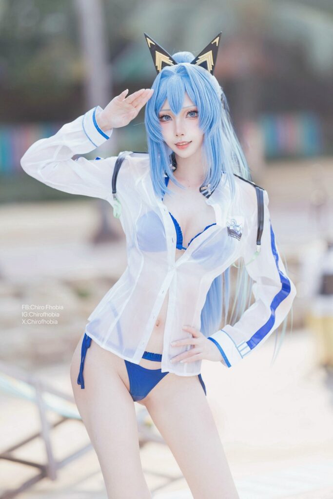 คอสเพลย์ Helm จาก NIKKE ในลุคบิกินี่สุดแซ่บ 7 Helm NIKKE Cosplay by Chiro