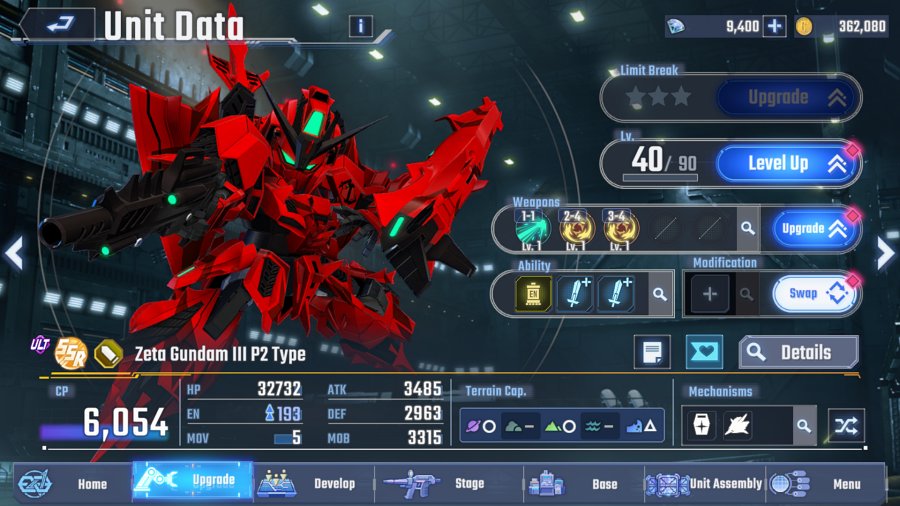 ระบบการ Develop หุ่นที่ผู้เล่นควรใช้ใน SD Gundam G Generation ETERNAL 11 SD Gundam G Generation ETERNAL Develop Tips