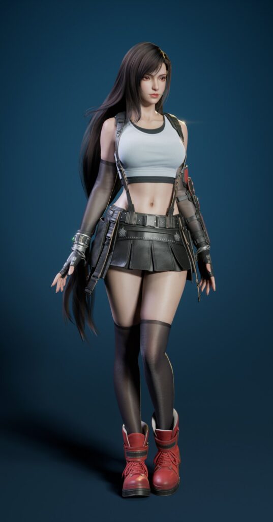 แฟนอาร์ต Tifa จาก Final Fantasy VII ในลุคสุดเท่ 3 Tifa Final Fantasy VII Fanart