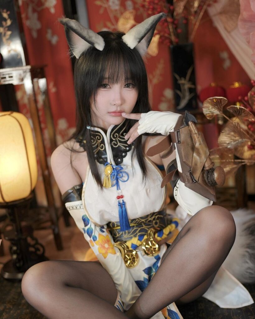 คอสเพลย์ Kurumi จาก Naraka: Bladepoint ถ่ายทอดเสน่ห์น่ารักสดใสในสไตล์มินตัน 5 Kurumi Naraka Cosplay by Mintan