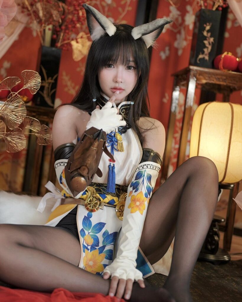 คอสเพลย์ Kurumi จาก Naraka: Bladepoint ถ่ายทอดเสน่ห์น่ารักสดใสในสไตล์มินตัน 8 Kurumi Naraka Cosplay by Mintan