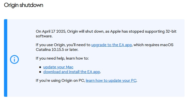 Origin ปิดให้บริการแล้ววันนี้ พร้อมย้ายไปใช้ EA app เป็นหลัก 2 Origin Finally Shut Down