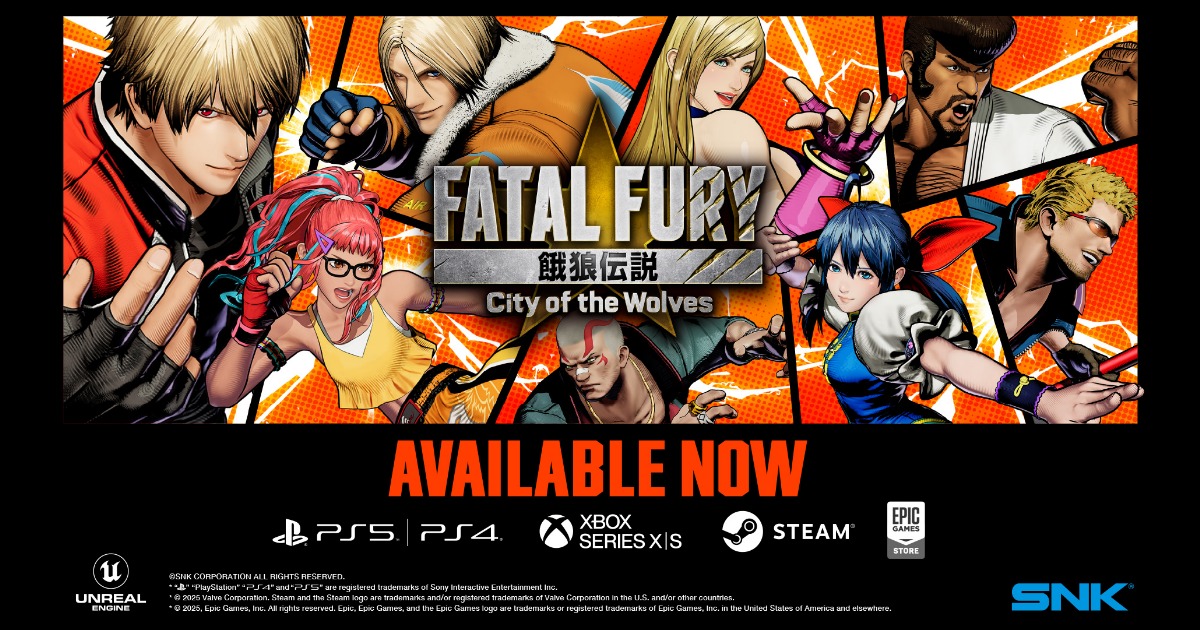 เกมต่อสู้ใหม่ล่าสุดจาก SNK FATAL FURY: City of the Wolves วางจำหน่ายแล้ววันนี้ (24 เมษายน)! 1 เกมต่อสู้ใหม่ล่าสุดจาก SNK FATAL FURY: City of the Wolves วางจำหน่ายแล้ววันนี้ (24 เมษายน)!