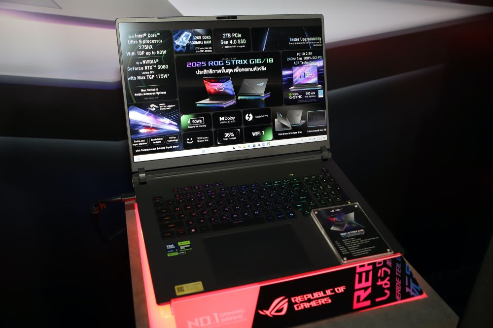 ROG เปิดตัวไลน์อัปเกมมิ่งโน้ตบุ๊กรุ่นใหม่ล่าสุดของปี 2025 ในงาน ‘NEXT GEN. ROG DNA’