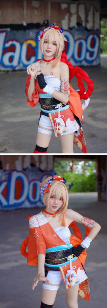สาวไทยแปลงโฉมเป็น Yoimiya น่ารักคมเข้ม 2 สาวไทยแปลงโฉมเป็น Yoimiya น่ารักคมเข้ม