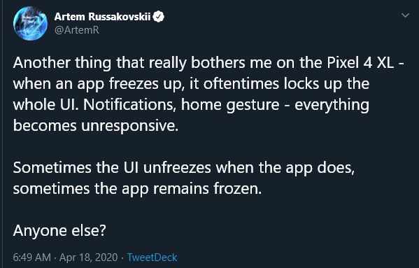 พบปัญหาเครื่องใช้งานไม่ได้เมื่อแอปค้างบน Android