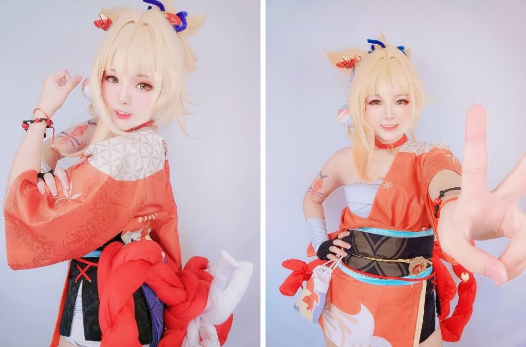 Mirin Shu แปลงโฉมเป็น Yoimiya ได้ขาวเนียนใจละลาย 3 Mirin Shu แปลงโฉมเป็น Yoimiya ได้ขาวเนียนใจละลาย