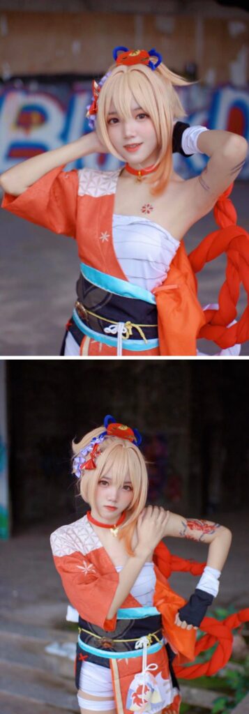 สาวไทยแปลงโฉมเป็น Yoimiya น่ารักคมเข้ม 4 สาวไทยแปลงโฉมเป็น Yoimiya น่ารักคมเข้ม