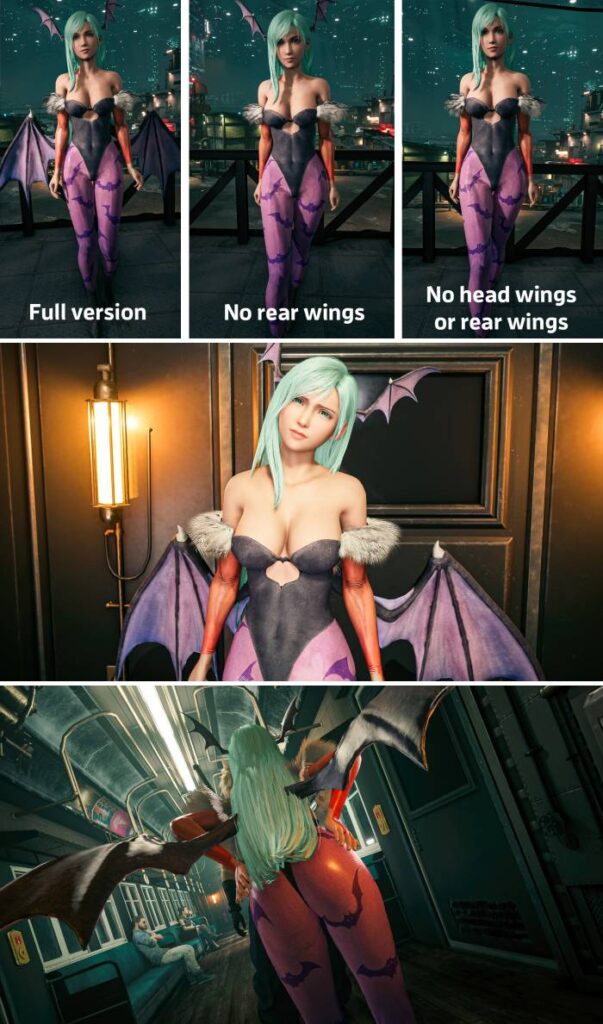 Tifa กลายเป็นแวมไพร์สาว Morrigan จาก Darkstalkers 2 Tifa กลายเป็นแวมไพร์สาว Morrigan จาก Darkstalkers