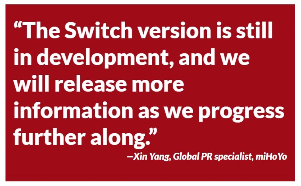 HoYoverse เผย Genshin Impact เวอร์ชั่น Nintendo Switch ยังไม่ตาย!