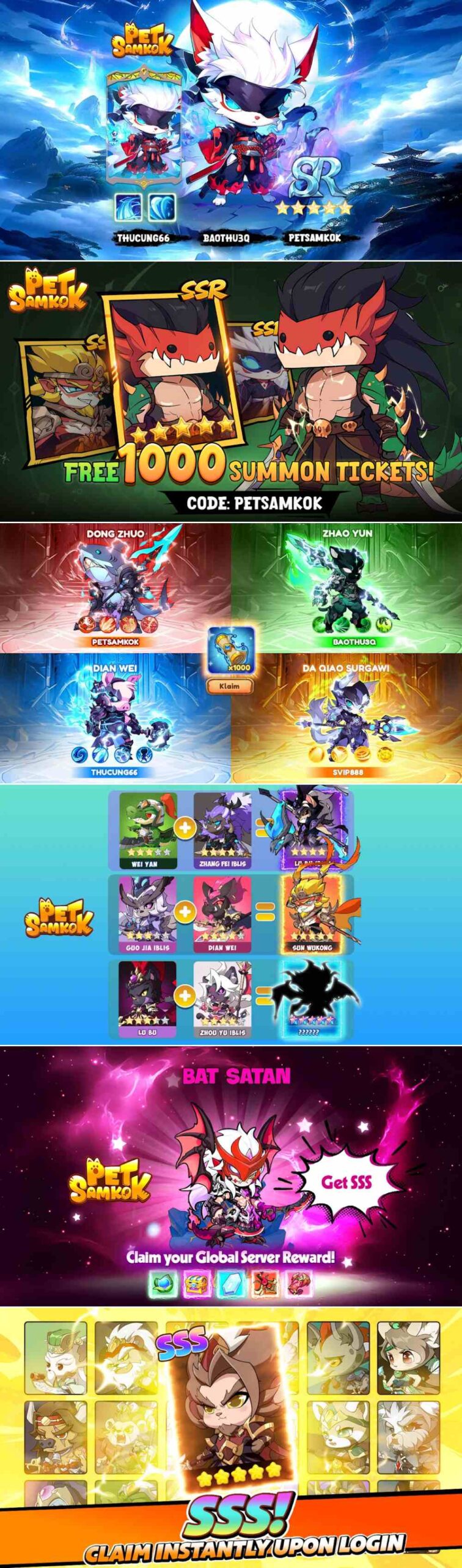 Pet Samkok - 3Q war เปิดให้บริการบนสโตร์ไทยแล้ว 3 Pet Samkok