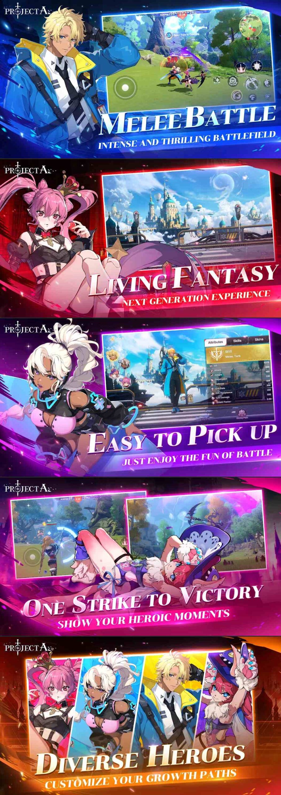 Project A:Melee Battle Royale เปิดทดสอบบนสโตร์ไทยแล้ว 3 Project A