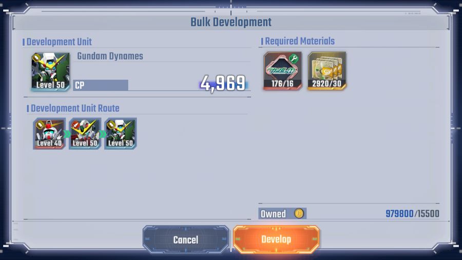 พาชมระบบ Bulk Development ใน SD Gundam G Generation ETERNAL 2 SD Gundam G Generation ETERNAL Bulk Development