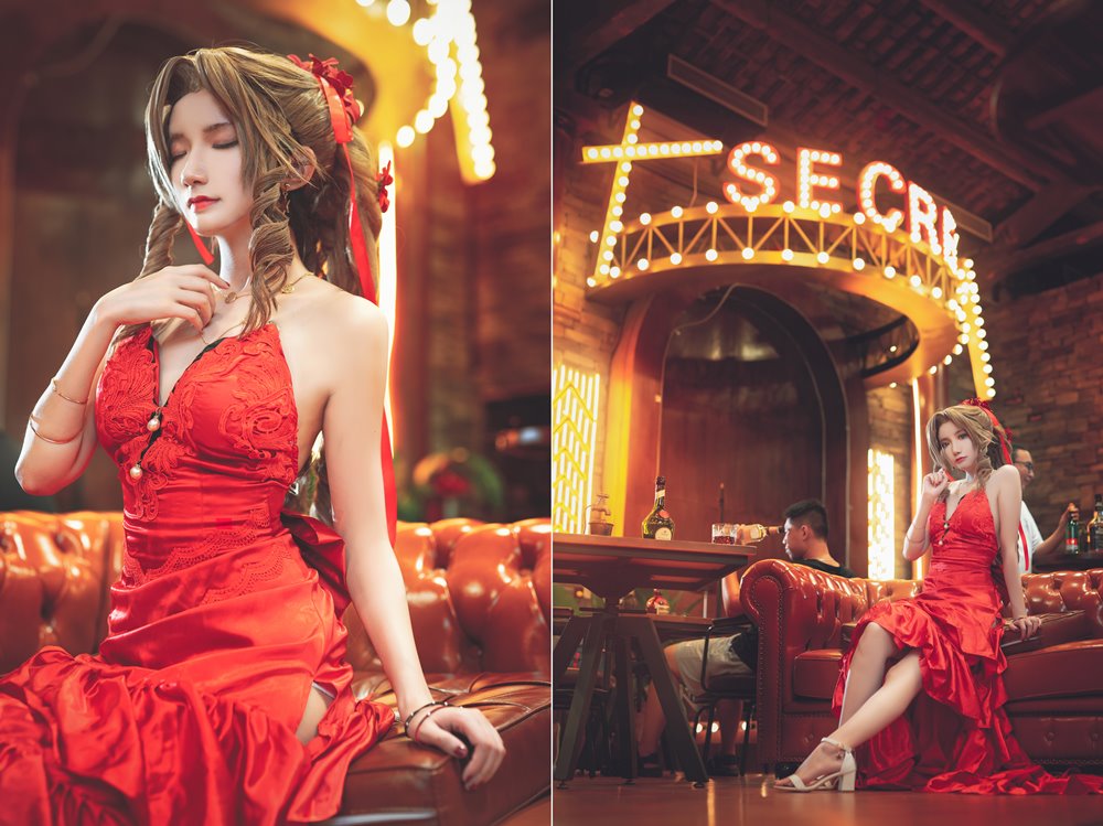 สาวเจ้าแดนมังกรแปลงร่างเป็น Aerith จาก Final Fantasy VII Remake สวยคมสะท้านหัวใจ 6 สาวเจ้าแดนมังกรแปลงร่างเป็น Aerith จาก Final Fantasy VII Remake สวยคมสะท้านหัวใจ
