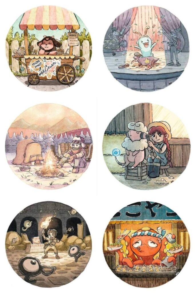ชมภาพแฟนอาร์ตเหล่าโปเกมอนใช้ชีวิตในวันธรรมดา