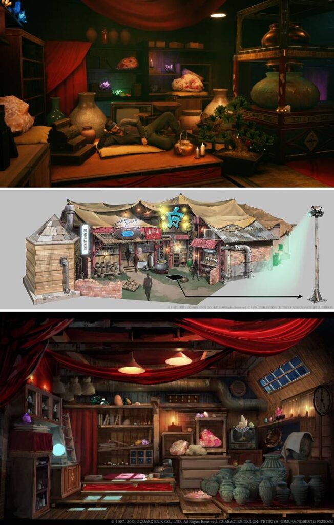 เปรียบเทียบร้านขาย Materia ใน Wall Market ใน FFVII 3 เปรียบเทียบร้านขาย Materia ใน Wall Market ใน FFVII