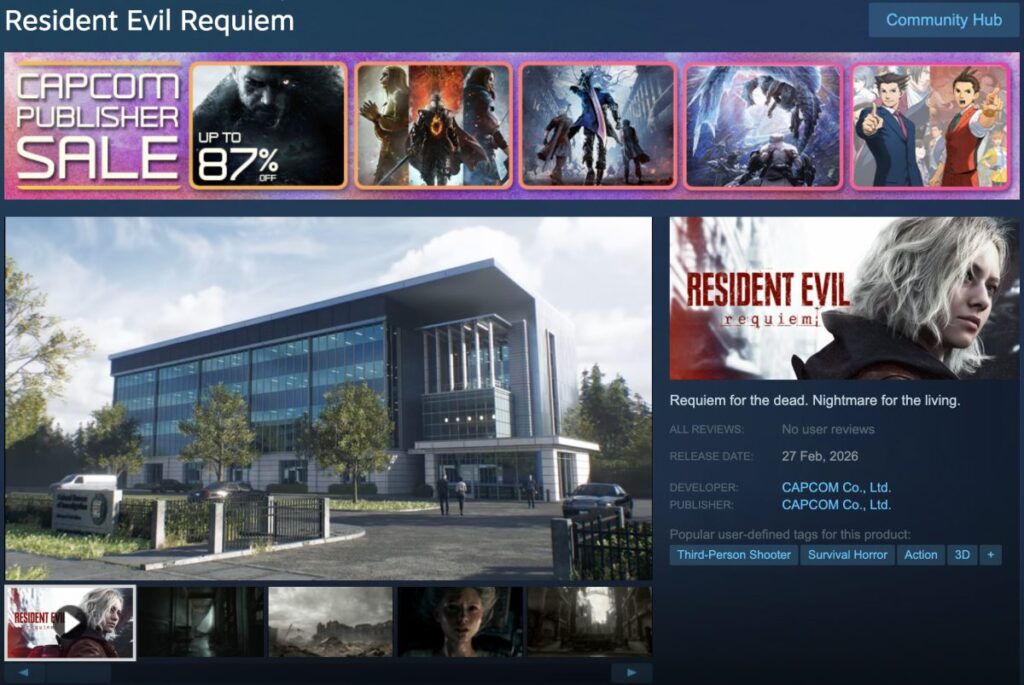 Resident Evil Requiem ขึ้นสู่หน้าสโตร์ Steam แล้ววันนี้ 2 Resident Evil Requiem ขึ้นสู่หน้าสโตร์ Steam แล้ววันนี้