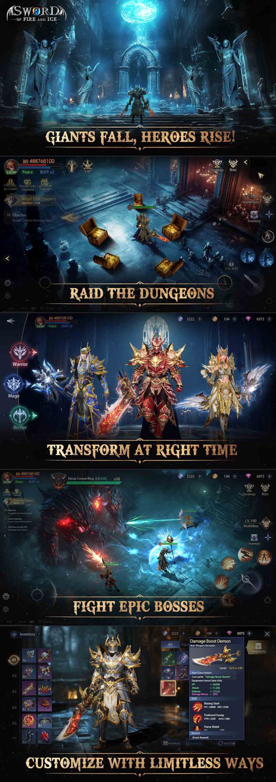 Sword of Fire and Ice เปิดให้บริการบนสโตร์ไทยแล้ว 3 Sword of Fire and Ice