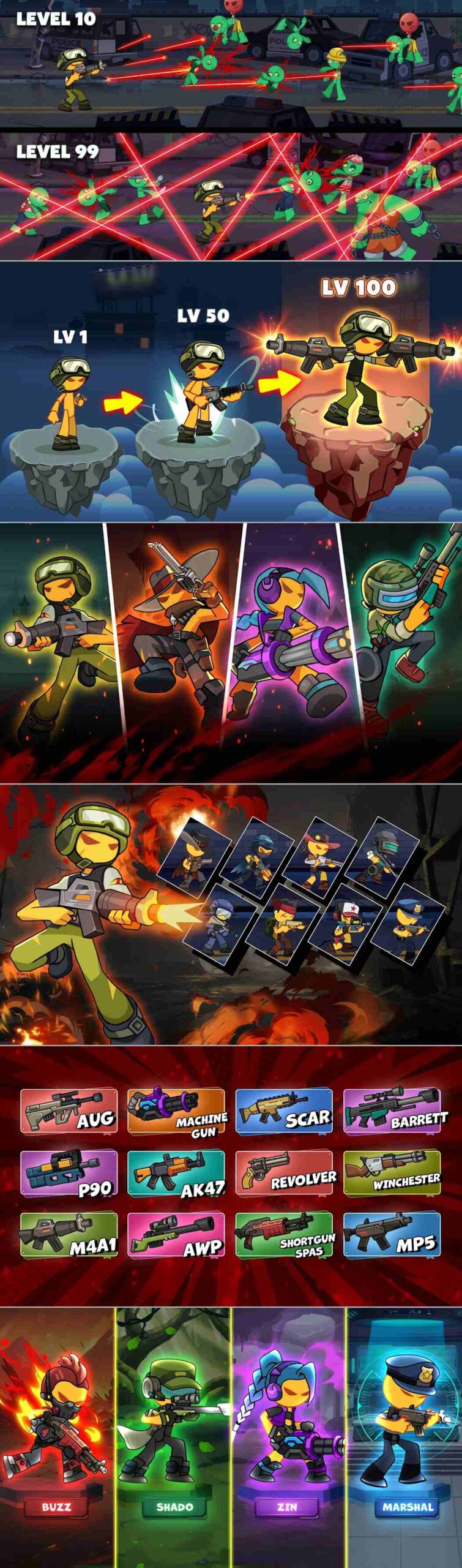 Stickman vs Zombie: Dark War เปิดให้บริการบนสโตร์ไทยแล้ว 3 Stickman vs Zombie
