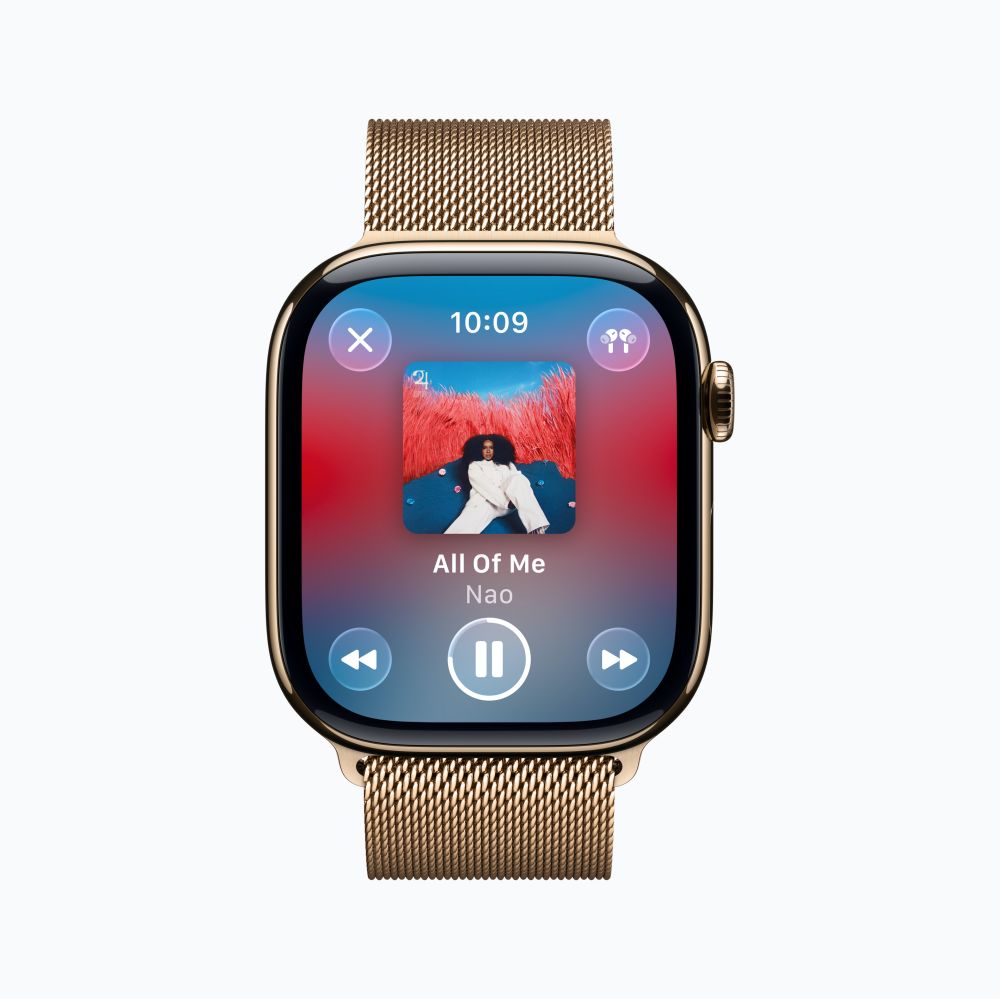 watchOS 26 มอบทางเลือกในการปรับแต่งที่หลากหลายยิ่งขึ้นเพื่อให้ผู้ใช้แอ็คทีฟ มีสุขภาพดี และต่อติดกับทุกเรื่องอยู่เสมอ 2 watchOS 26 มอบทางเลือกในการปรับแต่งที่หลากหลายยิ่งขึ้นเพื่อให้ผู้ใช้แอ็คทีฟ มีสุขภาพดี และต่อติดกับทุกเรื่องอยู่เสมอ